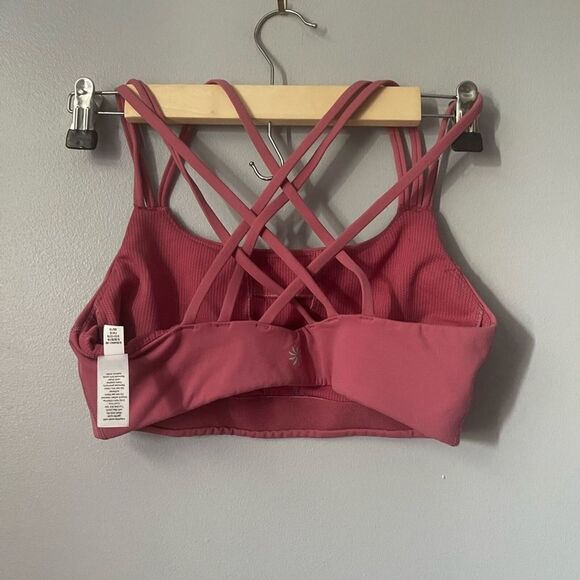 Athleta Mandy cross strap athletic mauve sports bra S - Picture 6 of 9